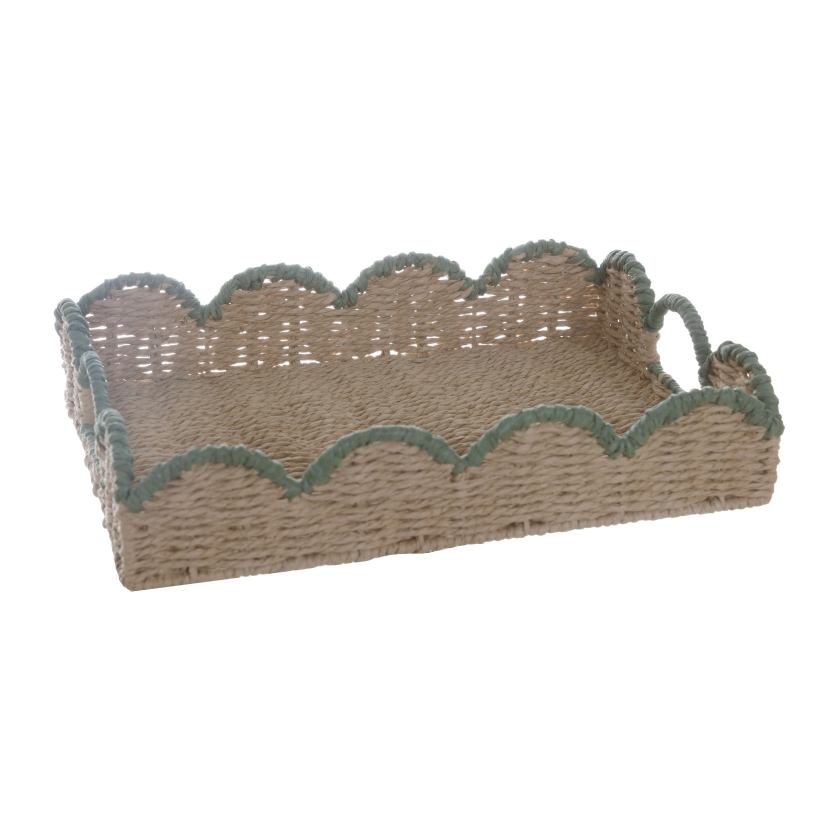 Rectangular paper rope tray