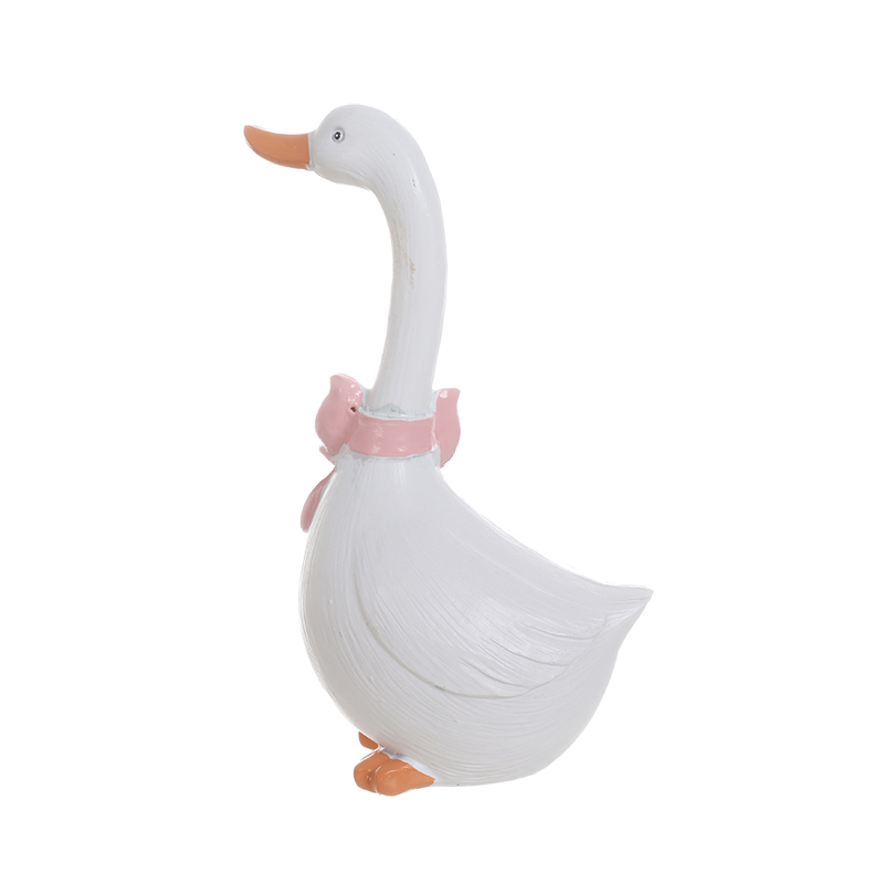 Duck Resin Figurine with Polka Dot Bow