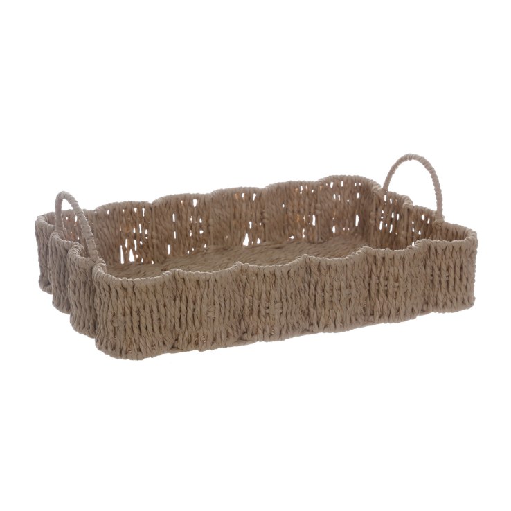 Rectangular paper rope tray
