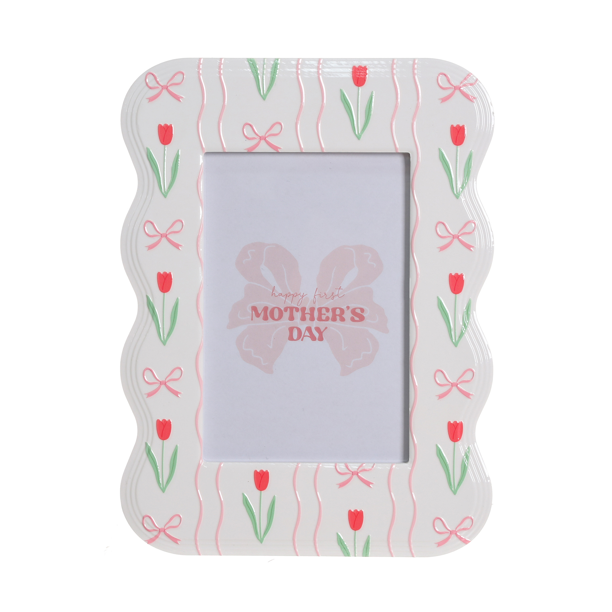 White printed photo frame