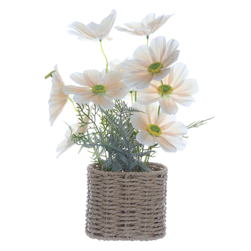 Cosmos Woven Artificial Flower Potted Plant