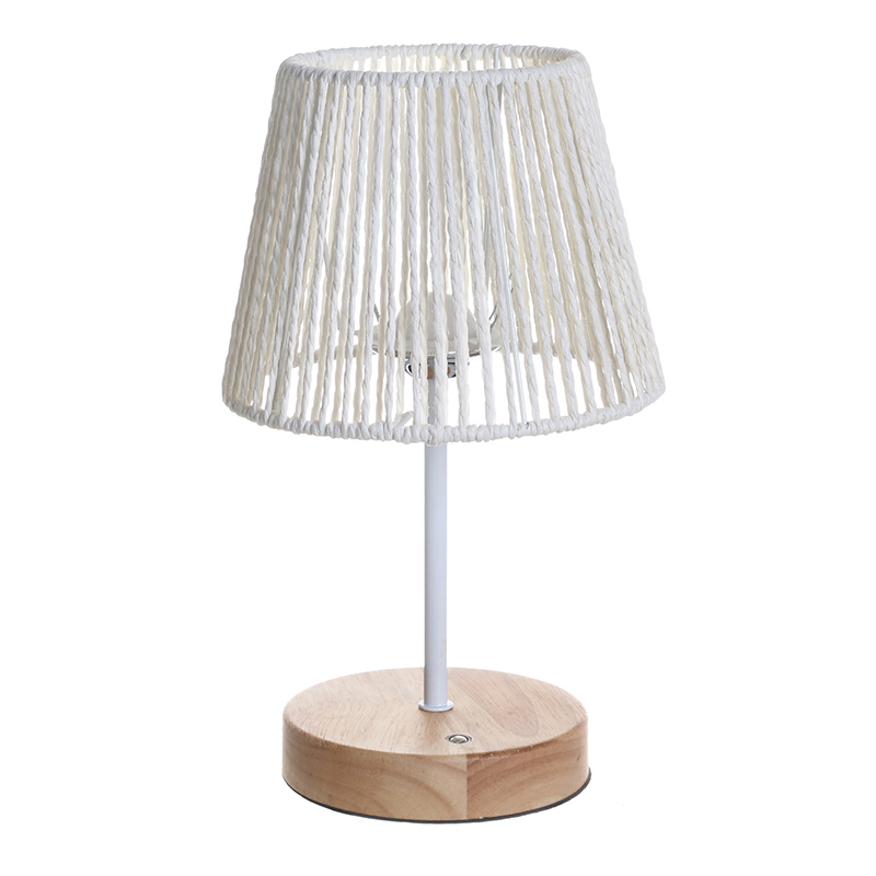 Boho Style Woven Beaded Bedside Lamp