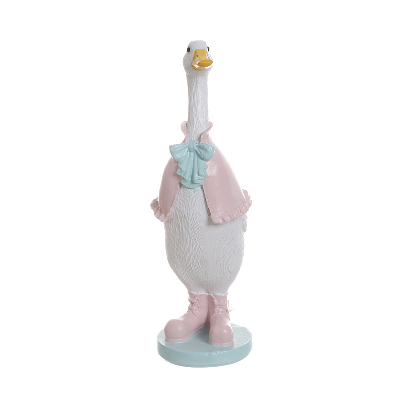 Resin Duck Figurine with Scarf and Boots