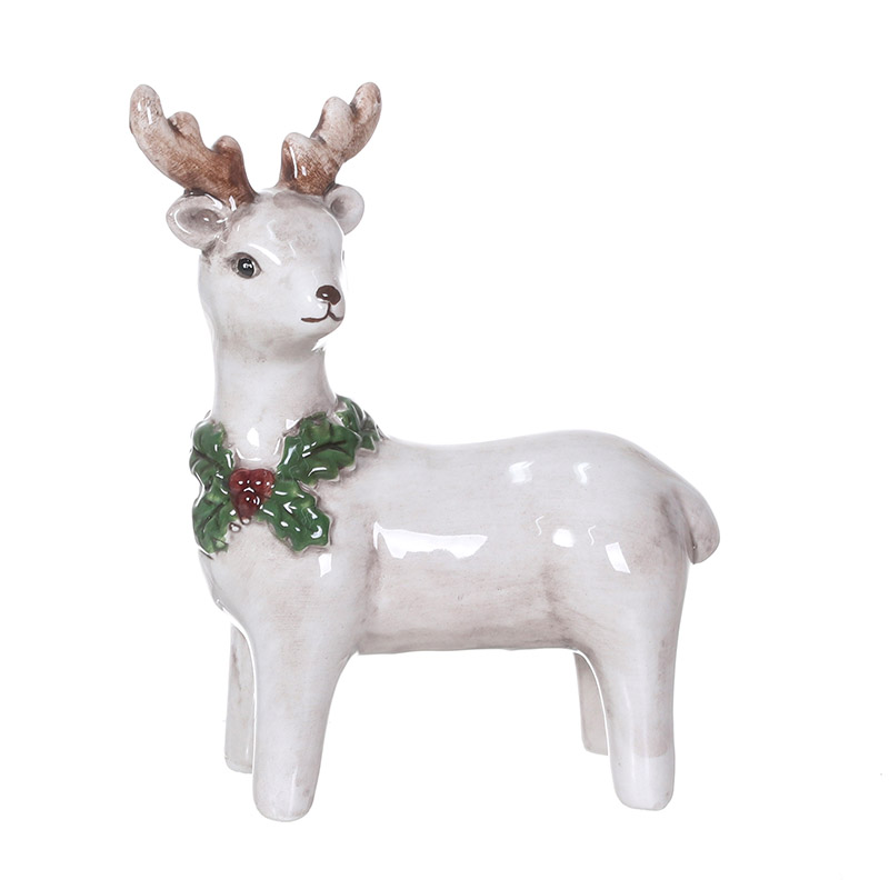 Ceramic Christmas Reindeer Ornament