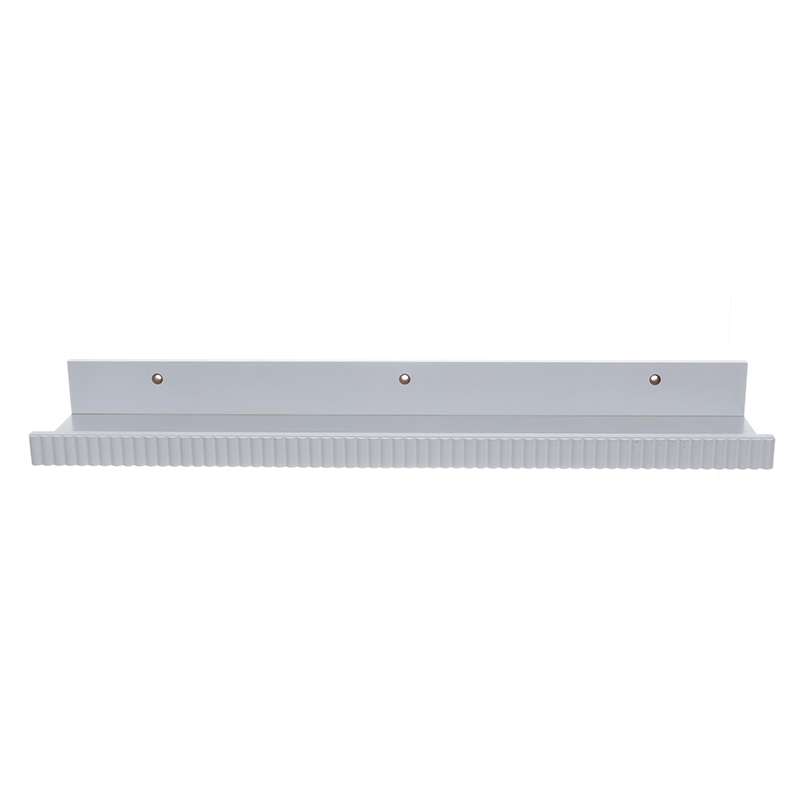 White striped floating shelf for plant wall decoration