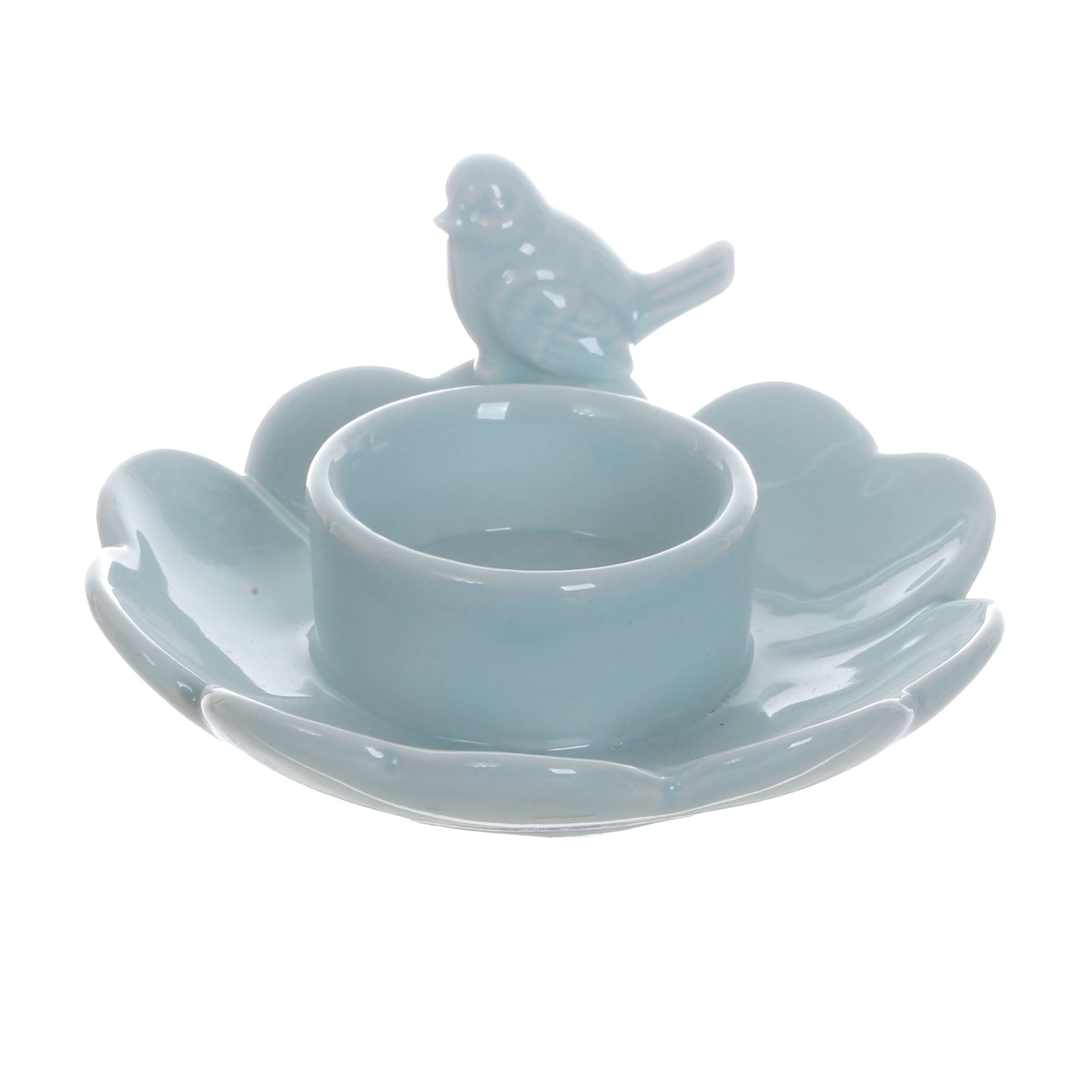 Blue Ceramic Candle Holder