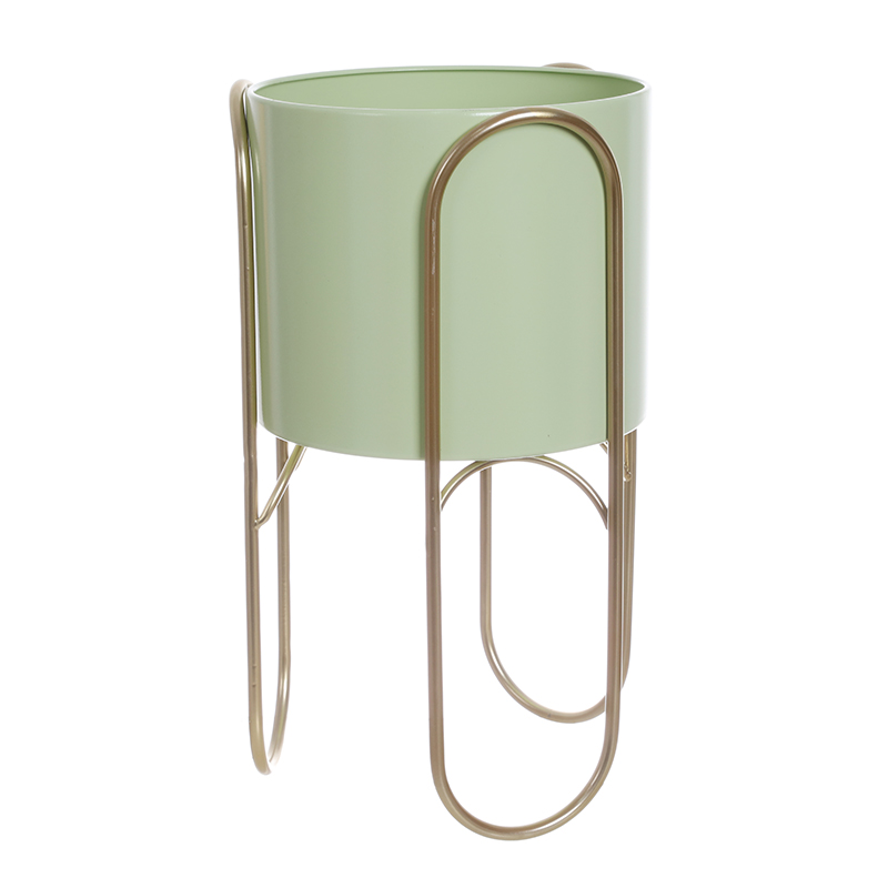 Nordic Style Metal Plant Stand with Pot