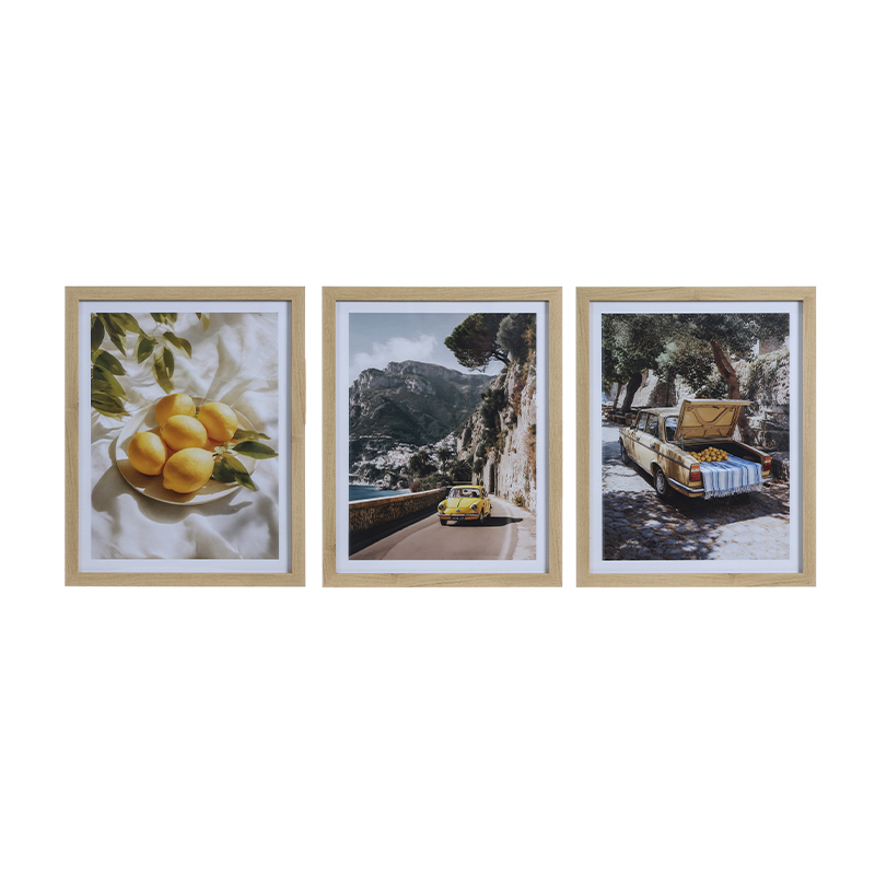 The Southern Italian Lemon Coast theme wall deco， set of 3