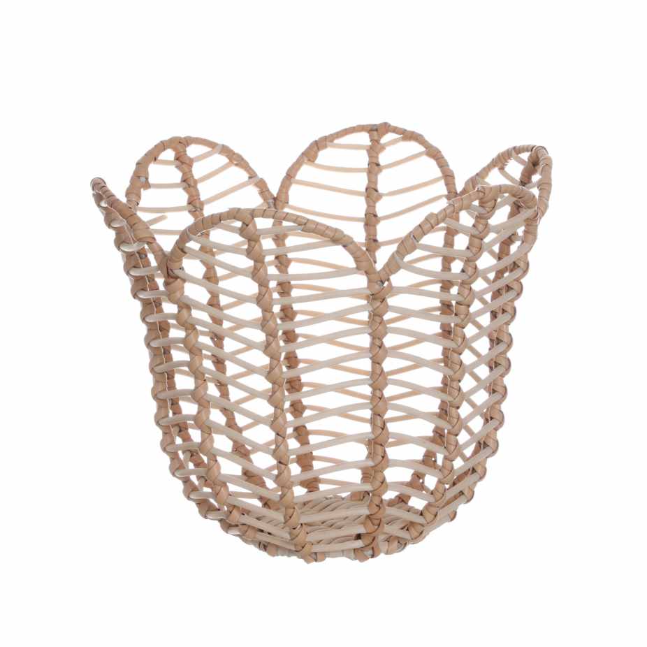Flower-shaped storage basket