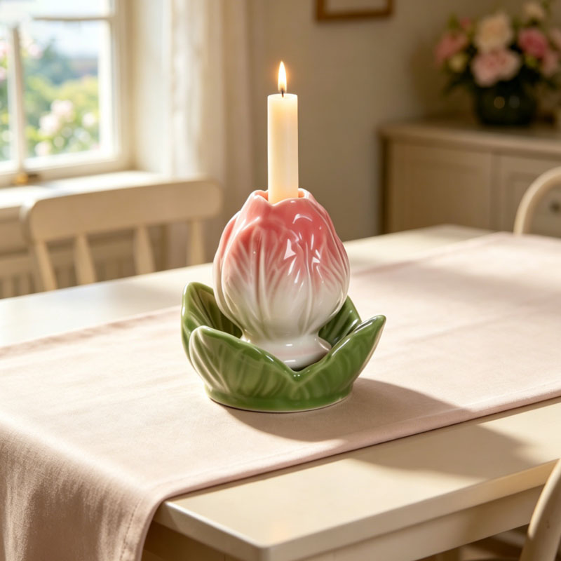Floral Ceramic Candle Holder