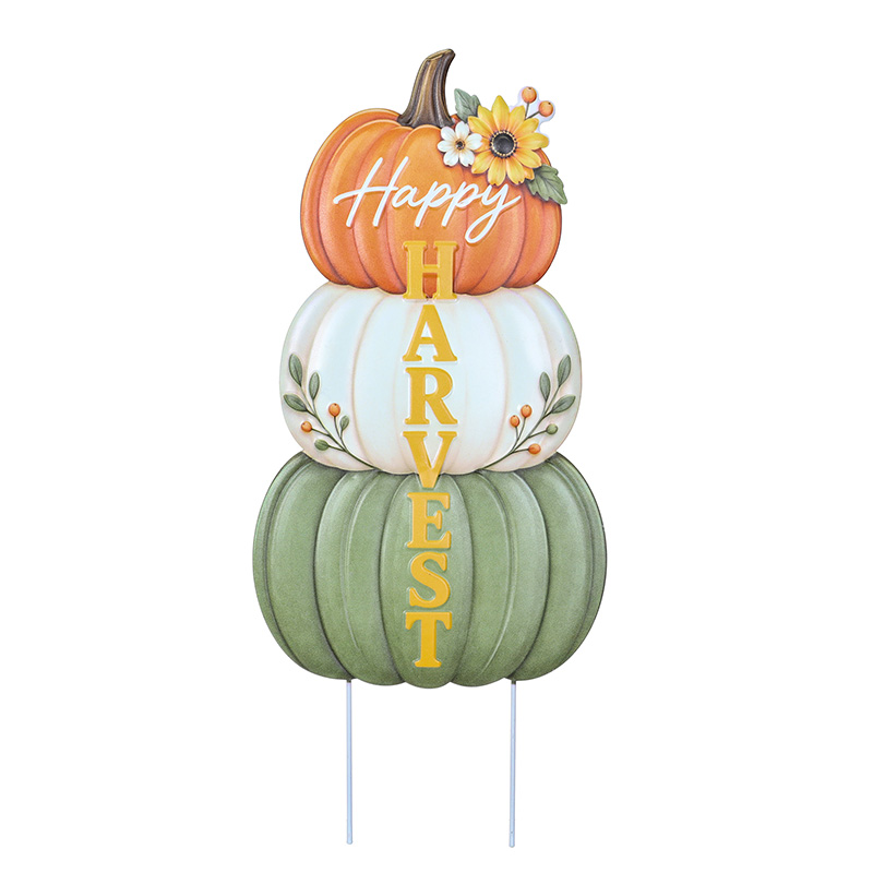 Harvest Festival Garden Pumpkin Patch Stake Decoration