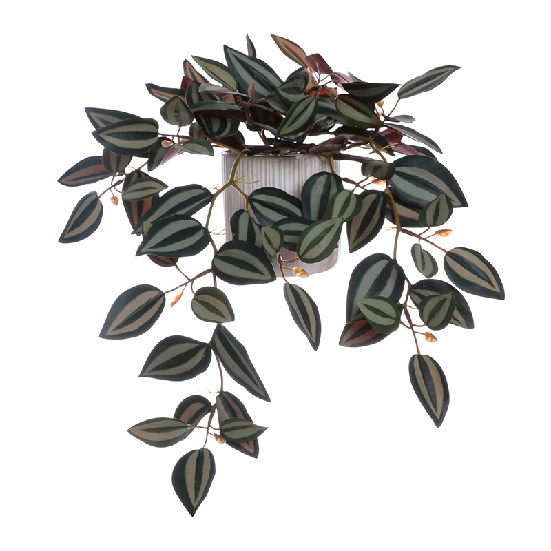Artificial Wandering Jew Plant with Ceramic Vase