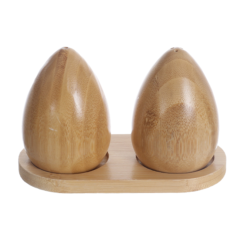 Wooden Egg-shaped Salt and Pepper Shakers