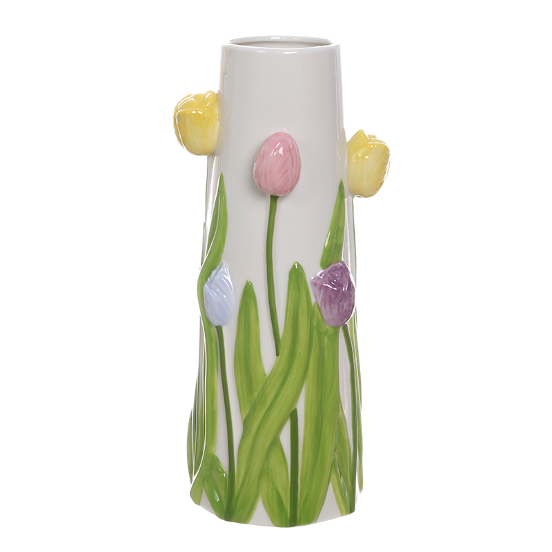 flower-shaped ceramic vase