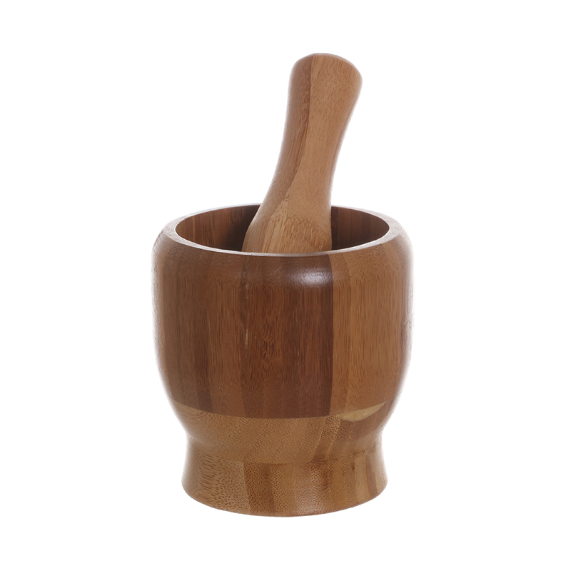 Two-Tone Bamboo Mortar and Pestle Set