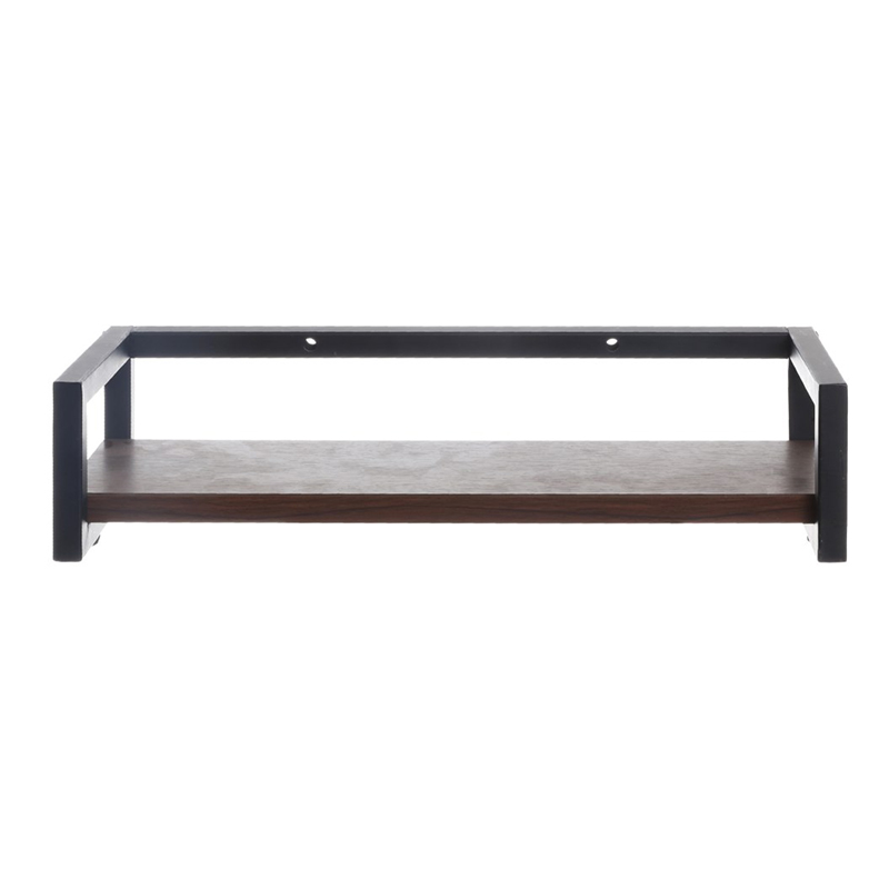 Geometric square metal floating wall shelf set for modern home decor