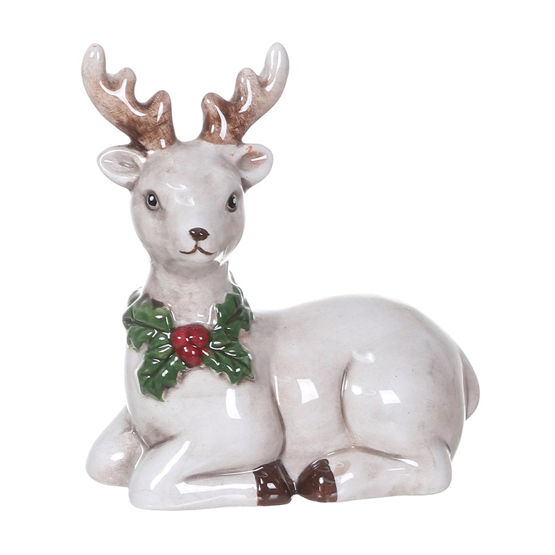 Ceramic Christmas Reindeer Ornament