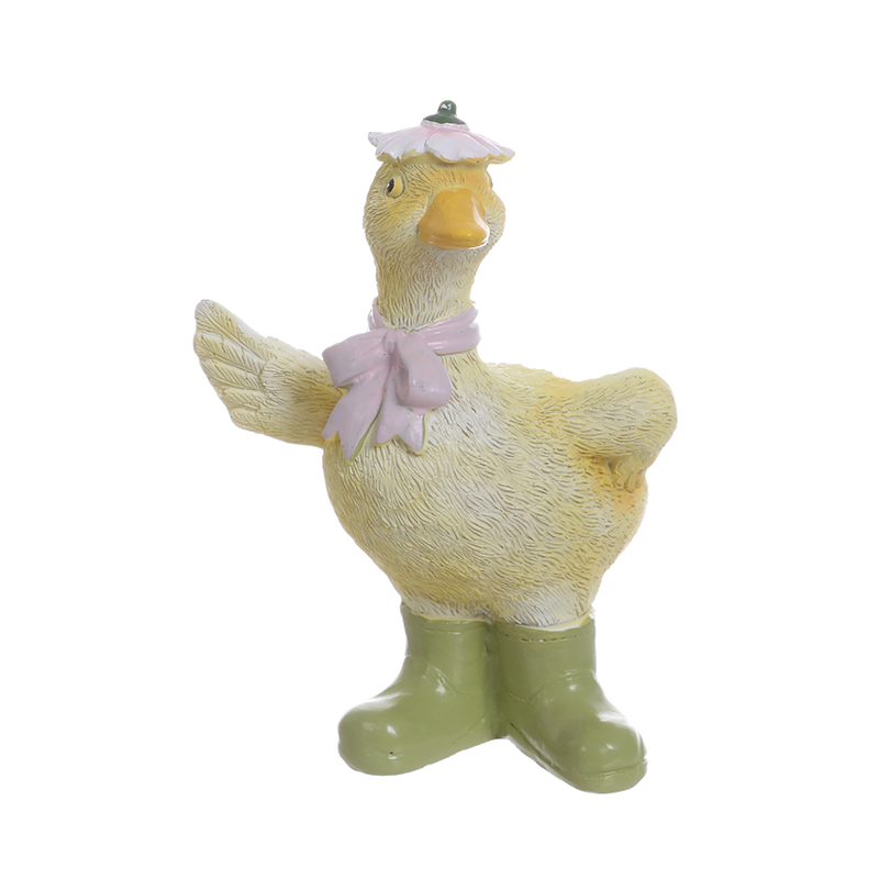 Bow & Rain Boots Duck Figurine