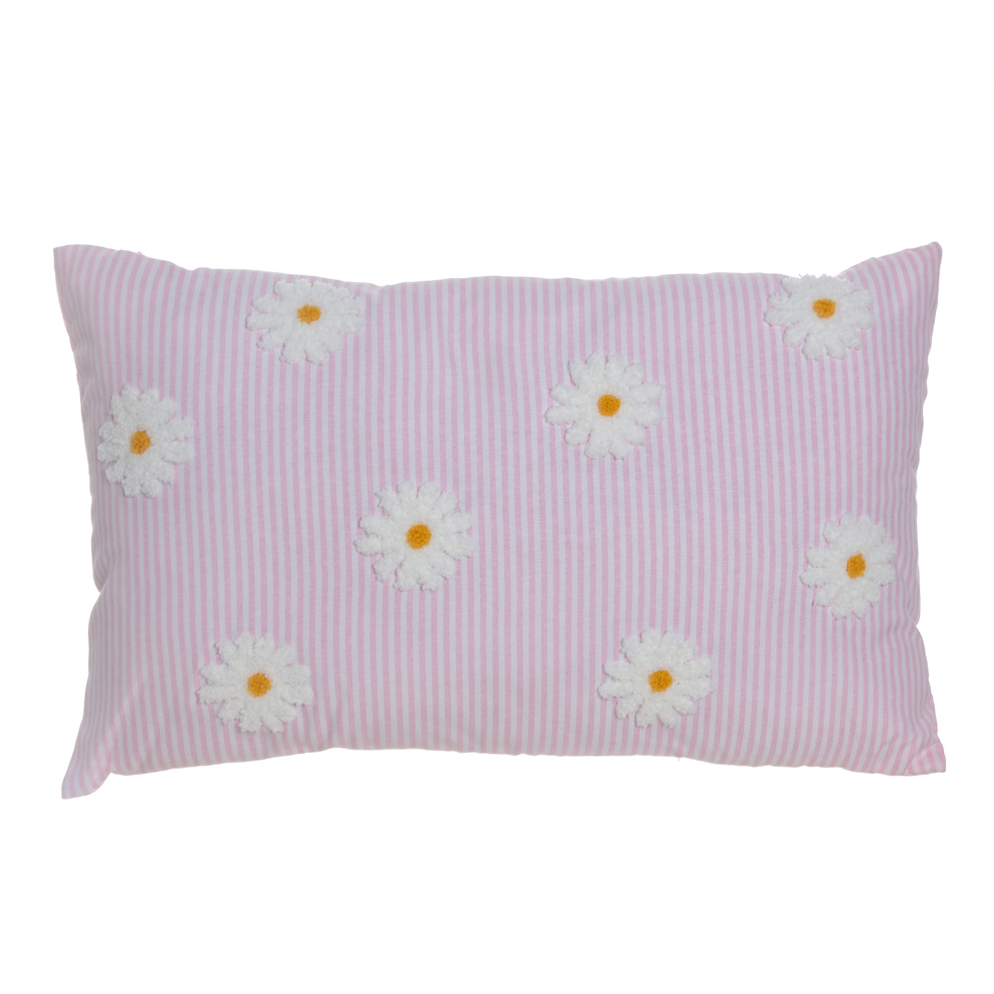 Pink floral square throw pillow