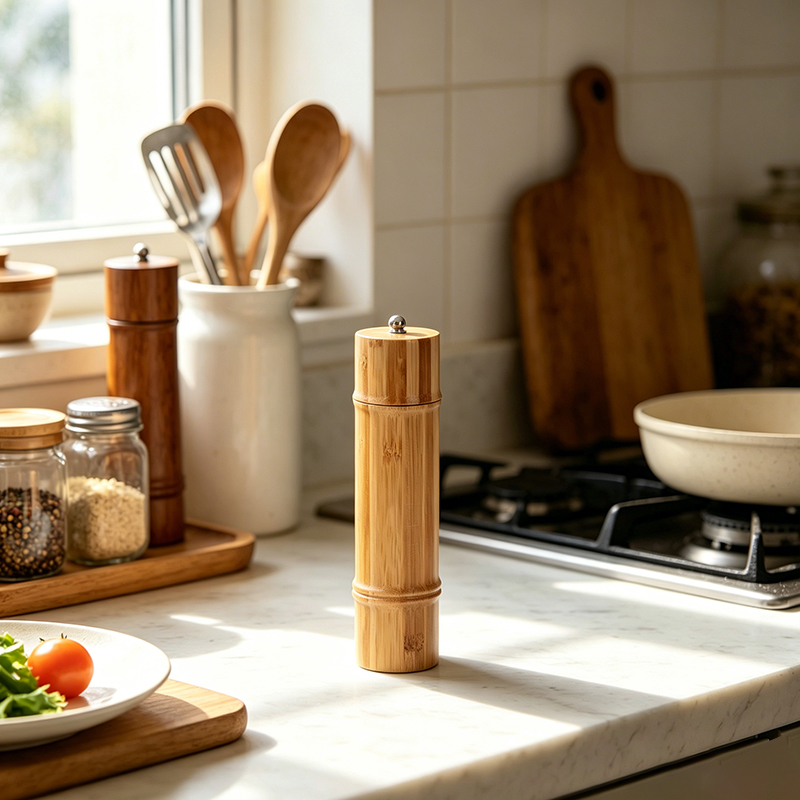 Tall Cylindrical Bamboo Grinder