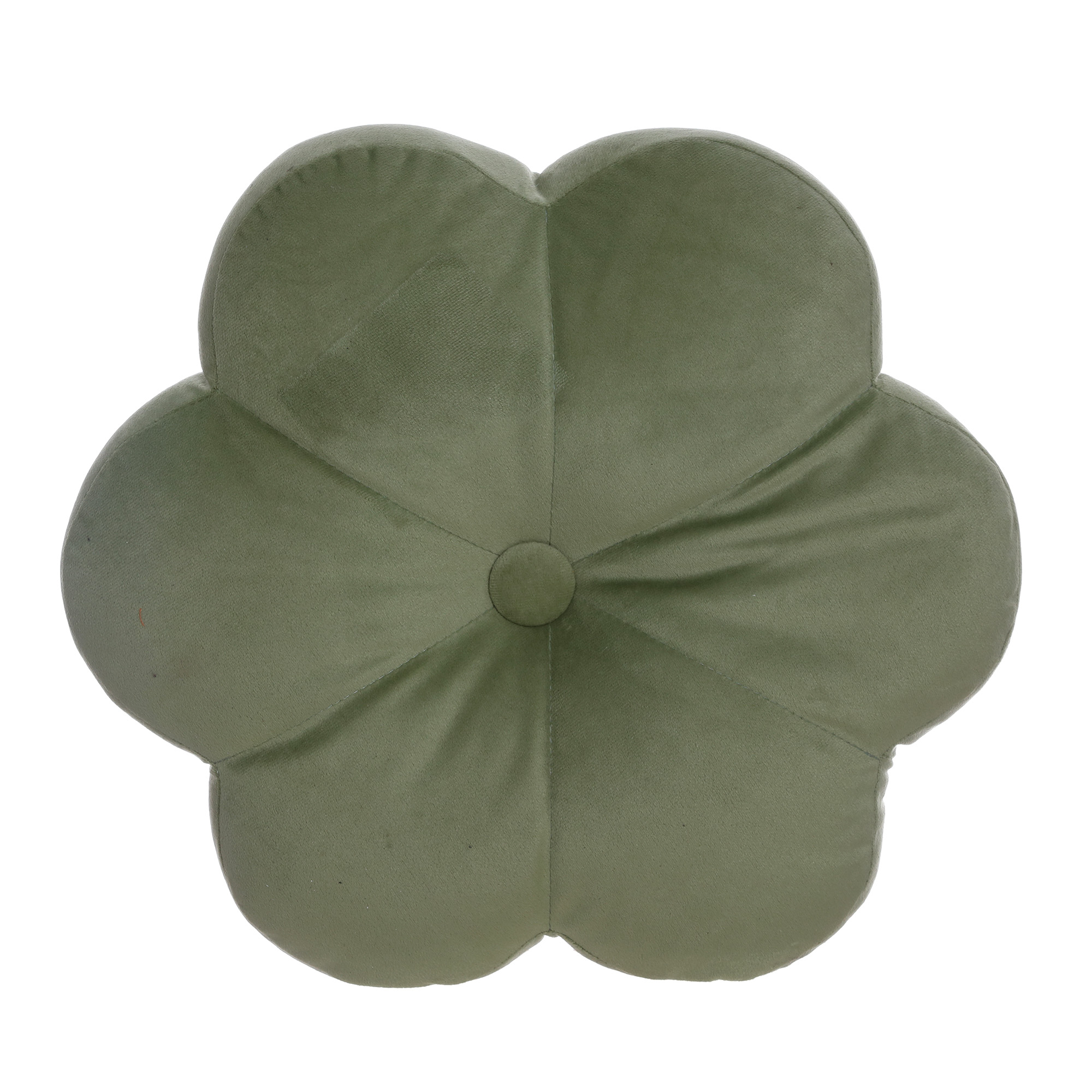 Green flower-shaped pillow