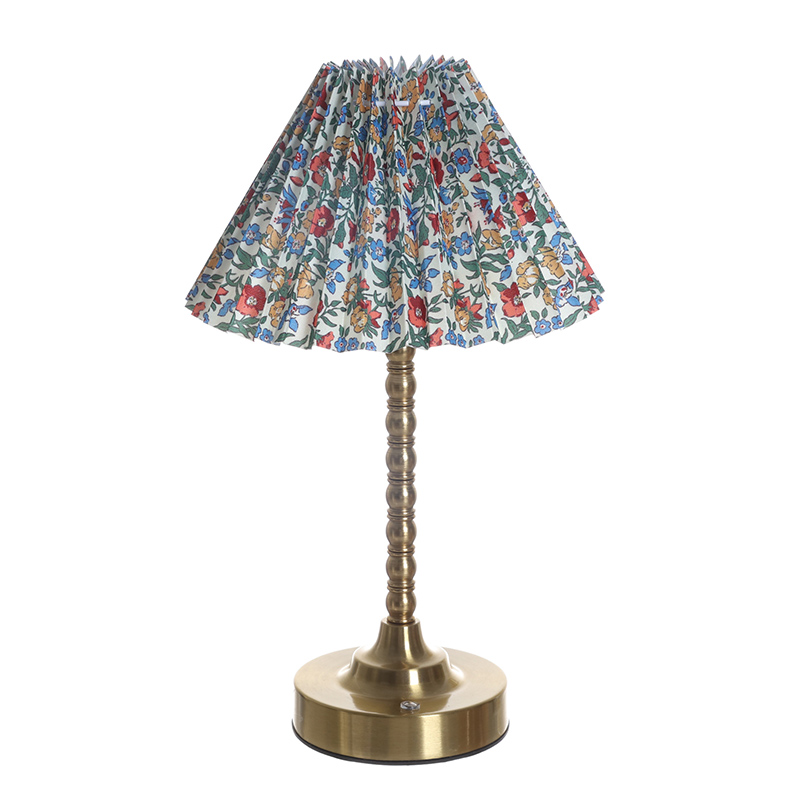 Vintage Floral Fabric Shade Table Lamp