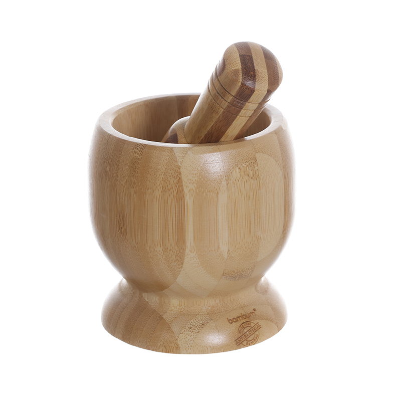 Bamboo Mortar and Pestle Set