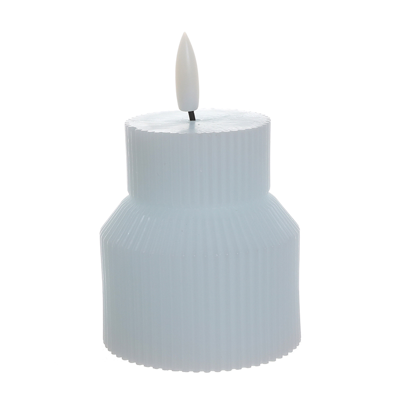 LED blue pillar candle