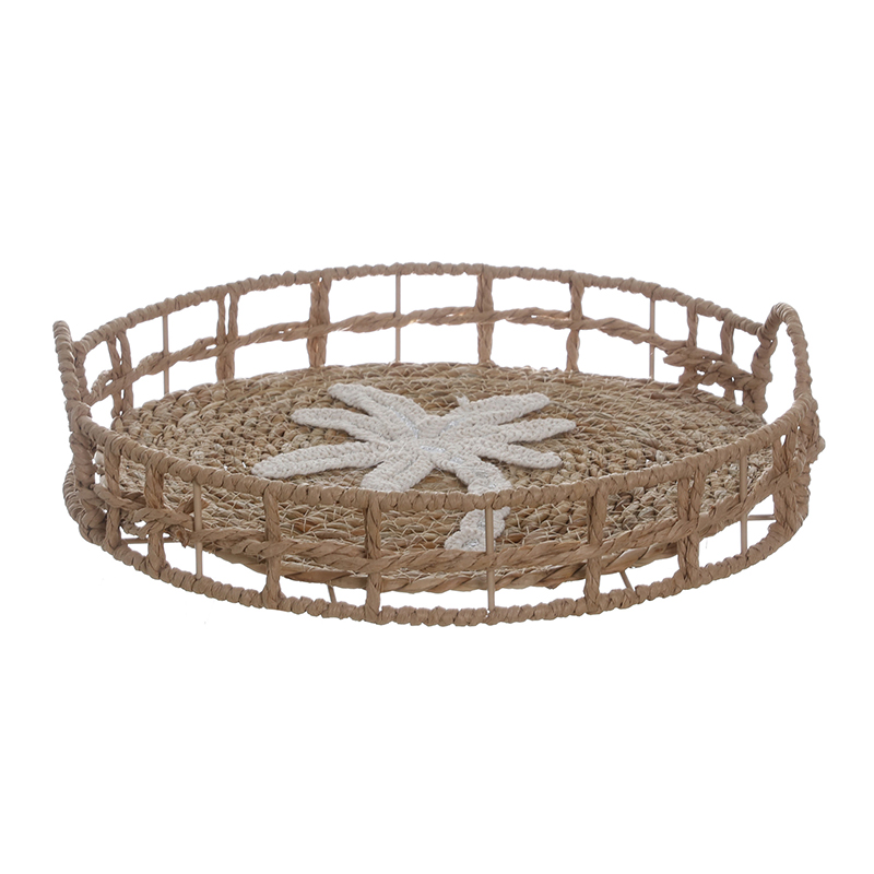 Tropical Plam Woven Grass Tray