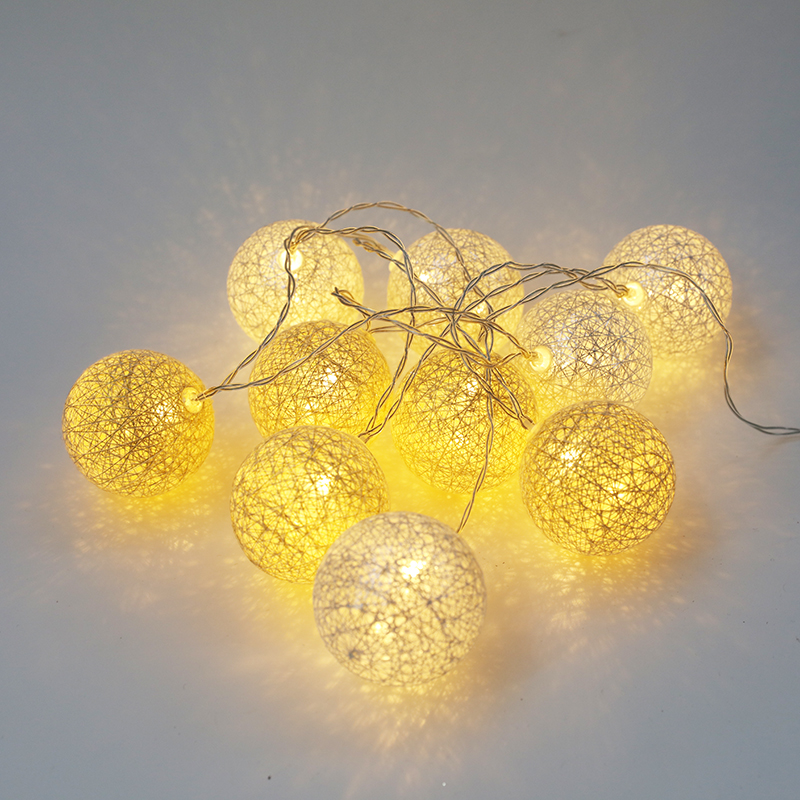 LED white ball string lights