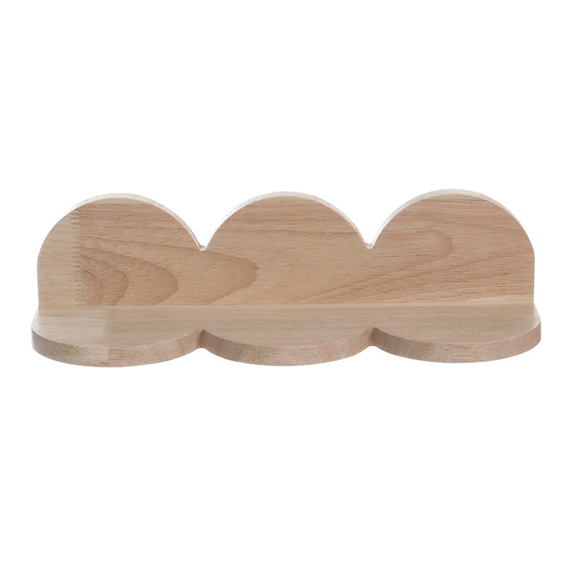 Minimalist wooden wall shelf for bedroom decor display
