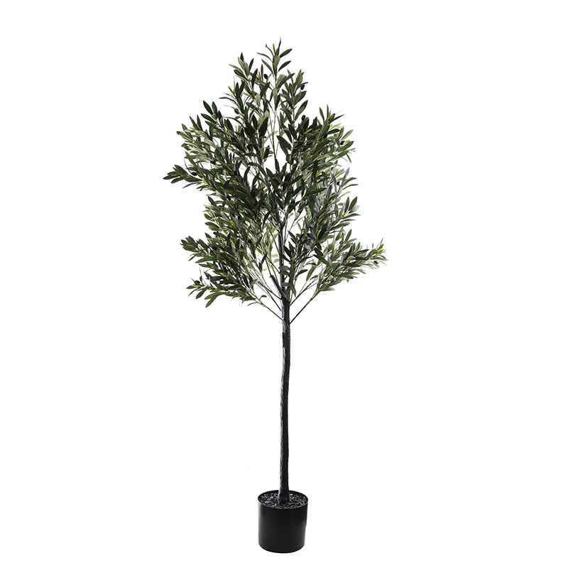 Artificial Olive Tree Plant with Plastic Pot