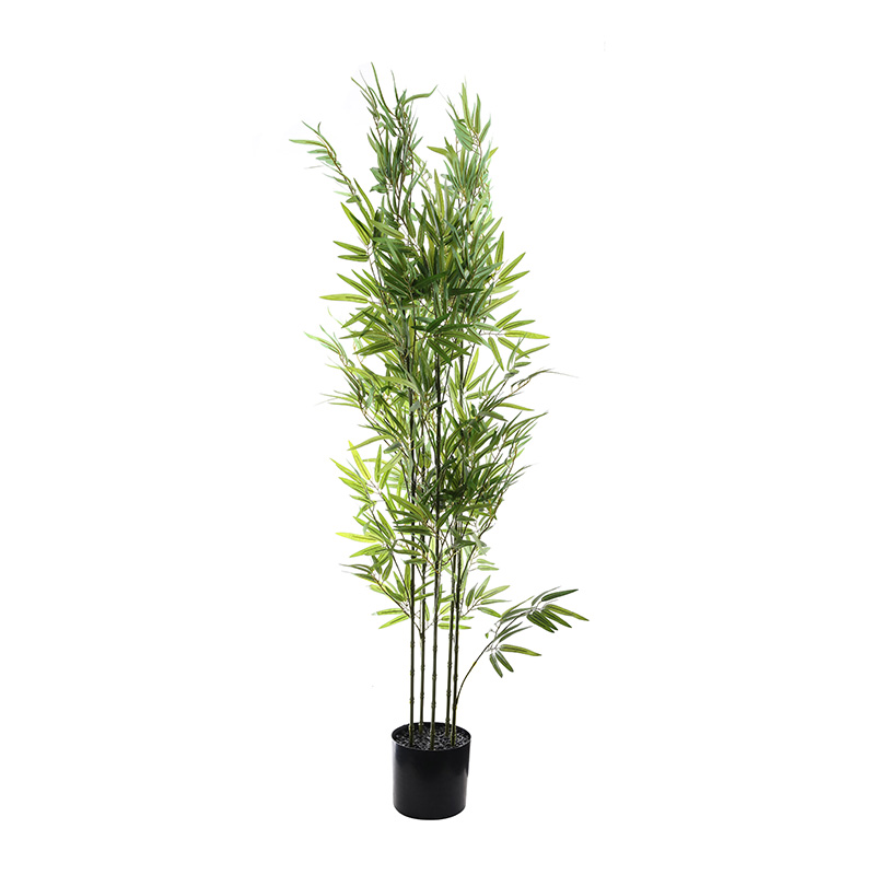 Artificial Bamboo Plant with Plastic Pot