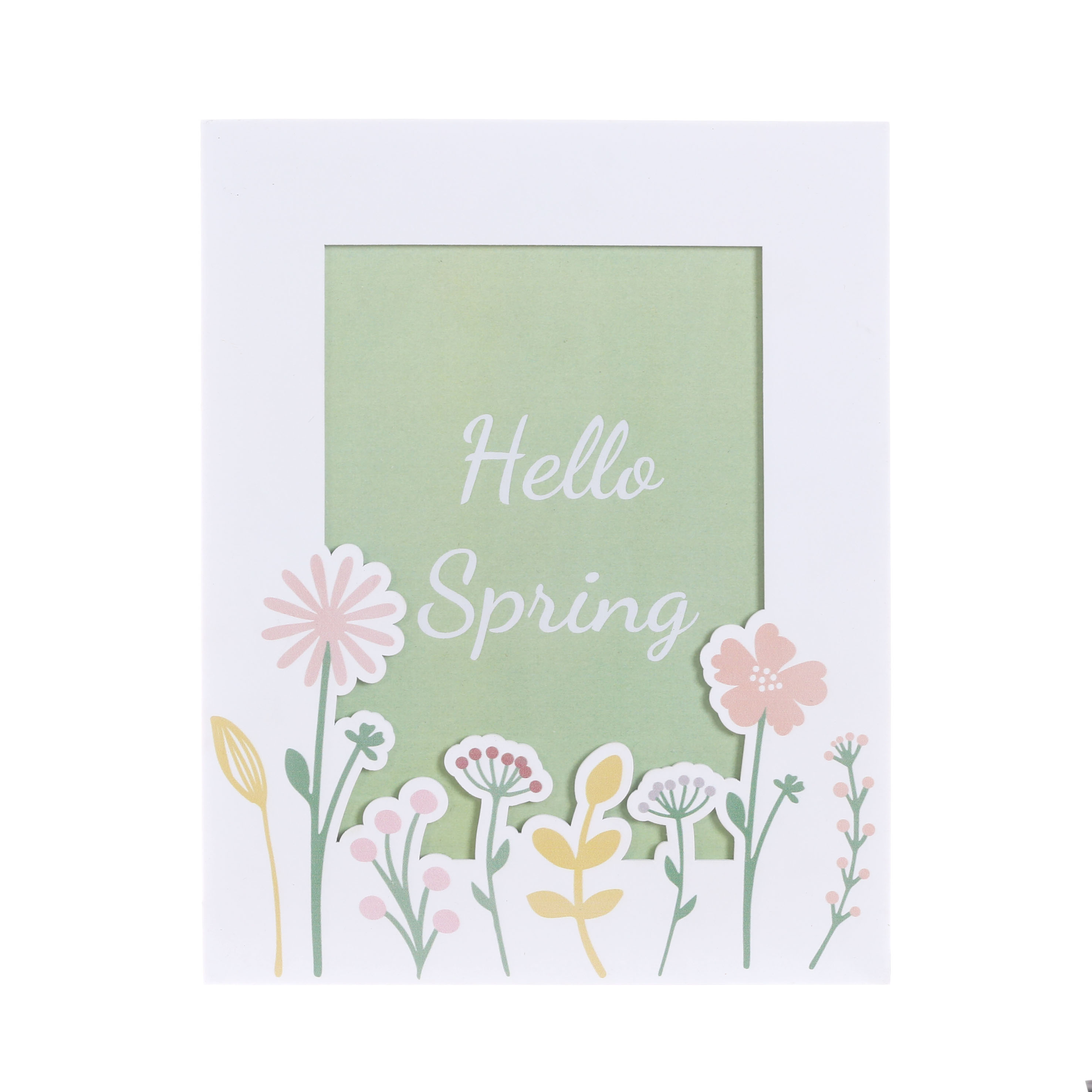 White printed photo frame