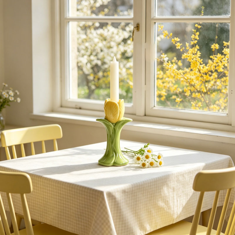 Floral Ceramic Candle Holder