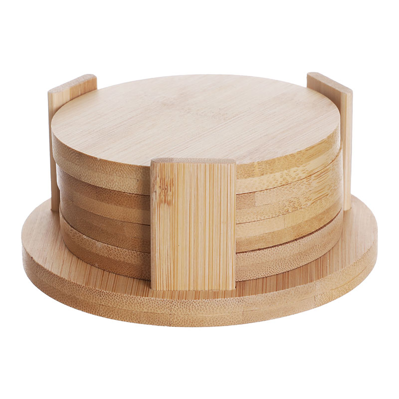 Foldable Bamboo Coaster Set