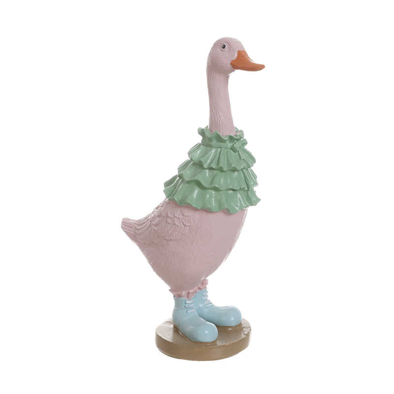 Resin Duck Figurine with Scarf and Boots