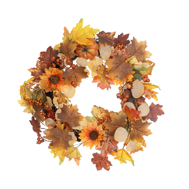 Harvest Festival Pumpkin Wreath