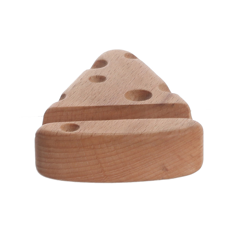 Rustic Cheese Wedge Wooden Stand