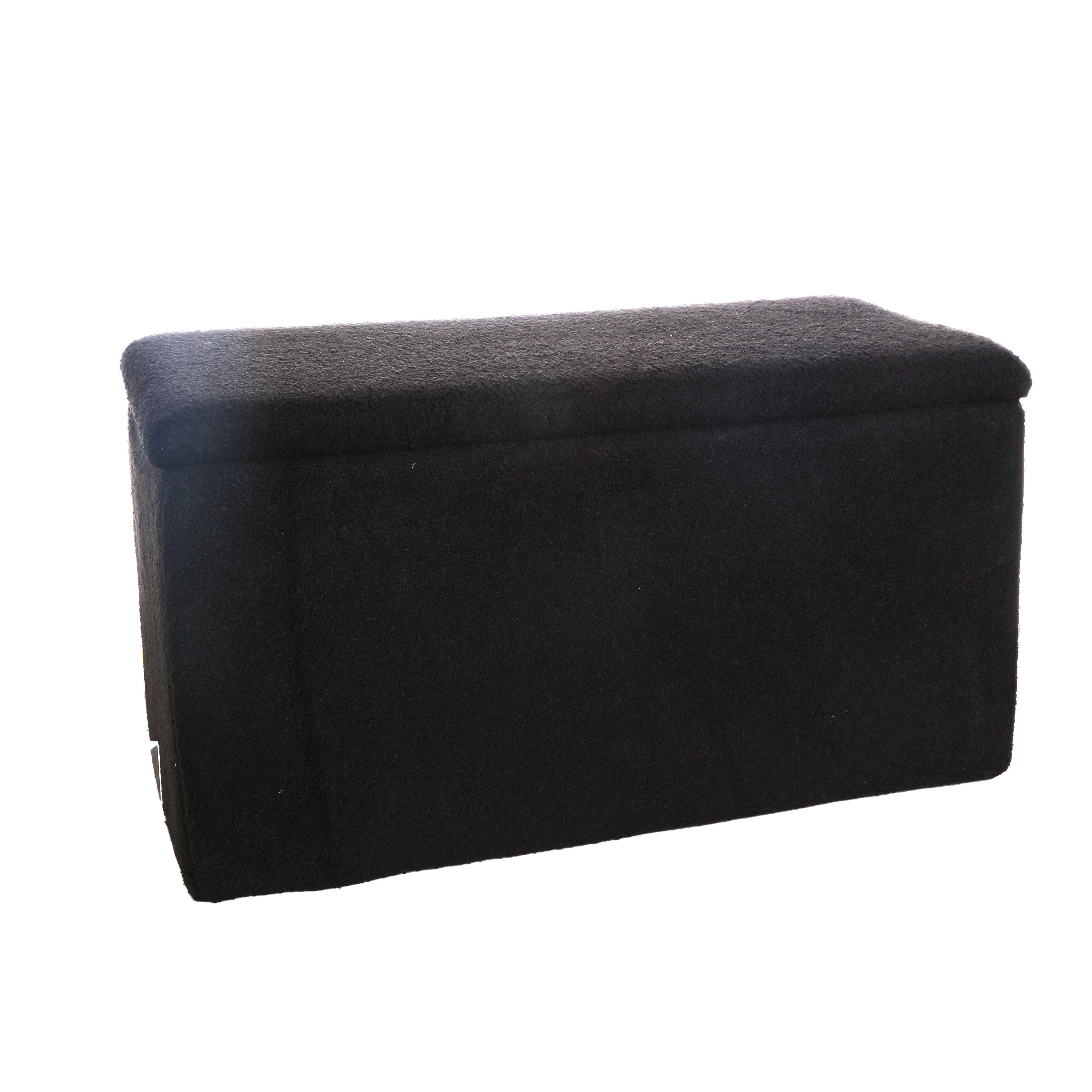 Black fabric rectangular storage shoe rack,small and large