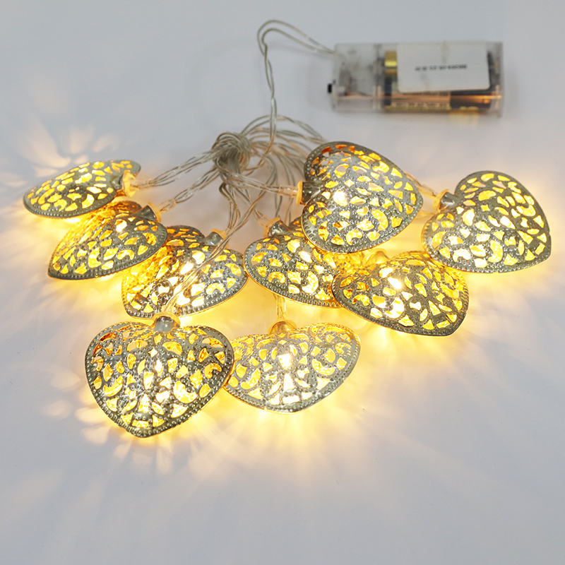 Heart LED string lights